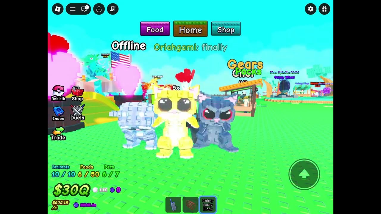 Admin aduse farm a brainrot new Galaxy trait + new brainrot