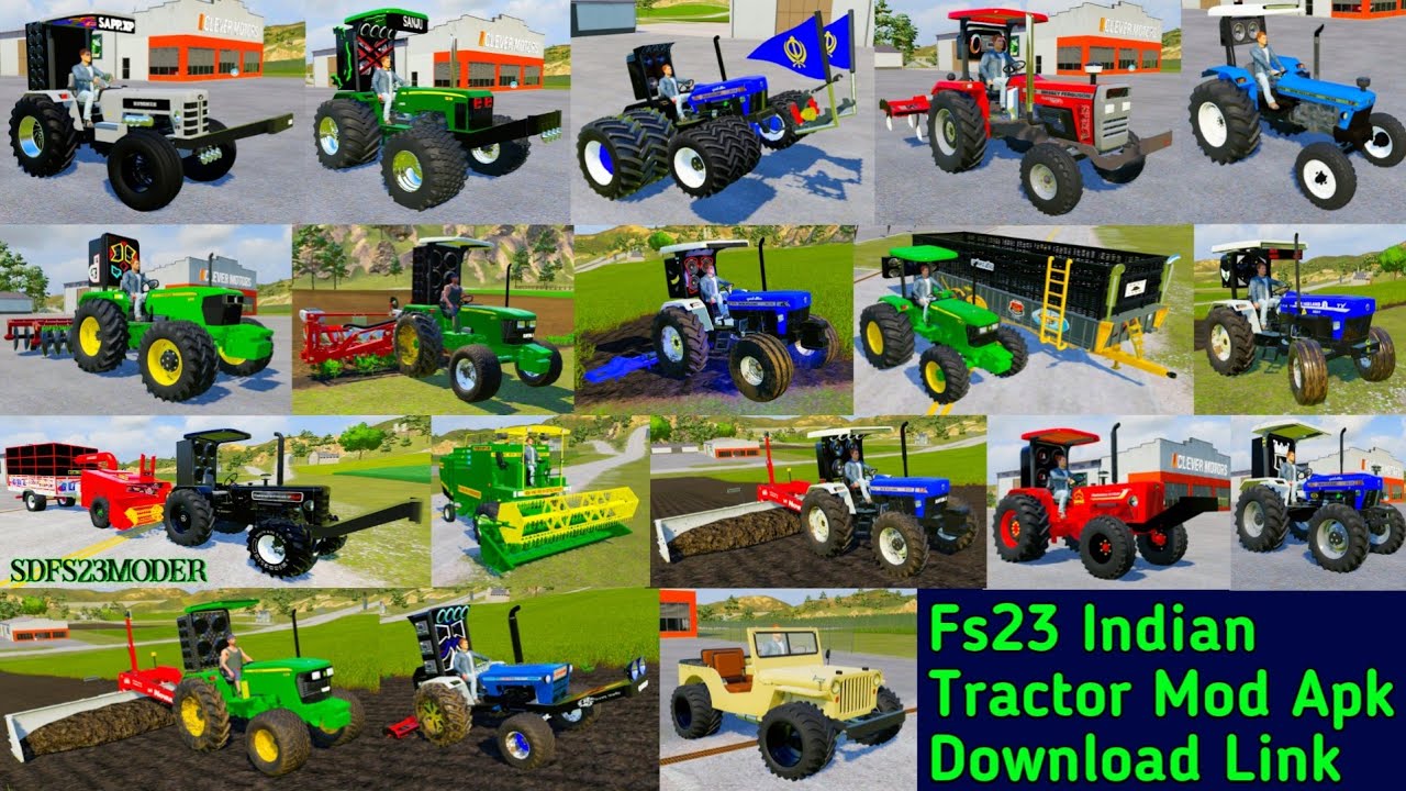 Fs23 Indian Tractor Mod Download || Mahindra, Swaraj, New Holland, Arjun || Low-End Device Support 