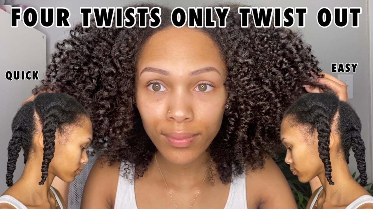 4 Twist Twist Out On Natural Hair | Quick & Easy Natural Hair Styling