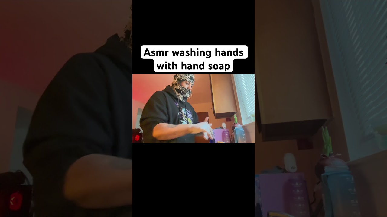 Asmr washing hands with hand soap #oneilasmr #asmrwashinghands #fypyoutube #youtubeshorts #asmr