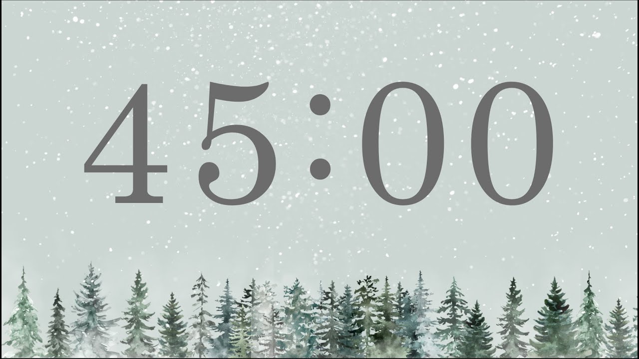 45 Minute Winter Forest Timer (Piano Tones at End)