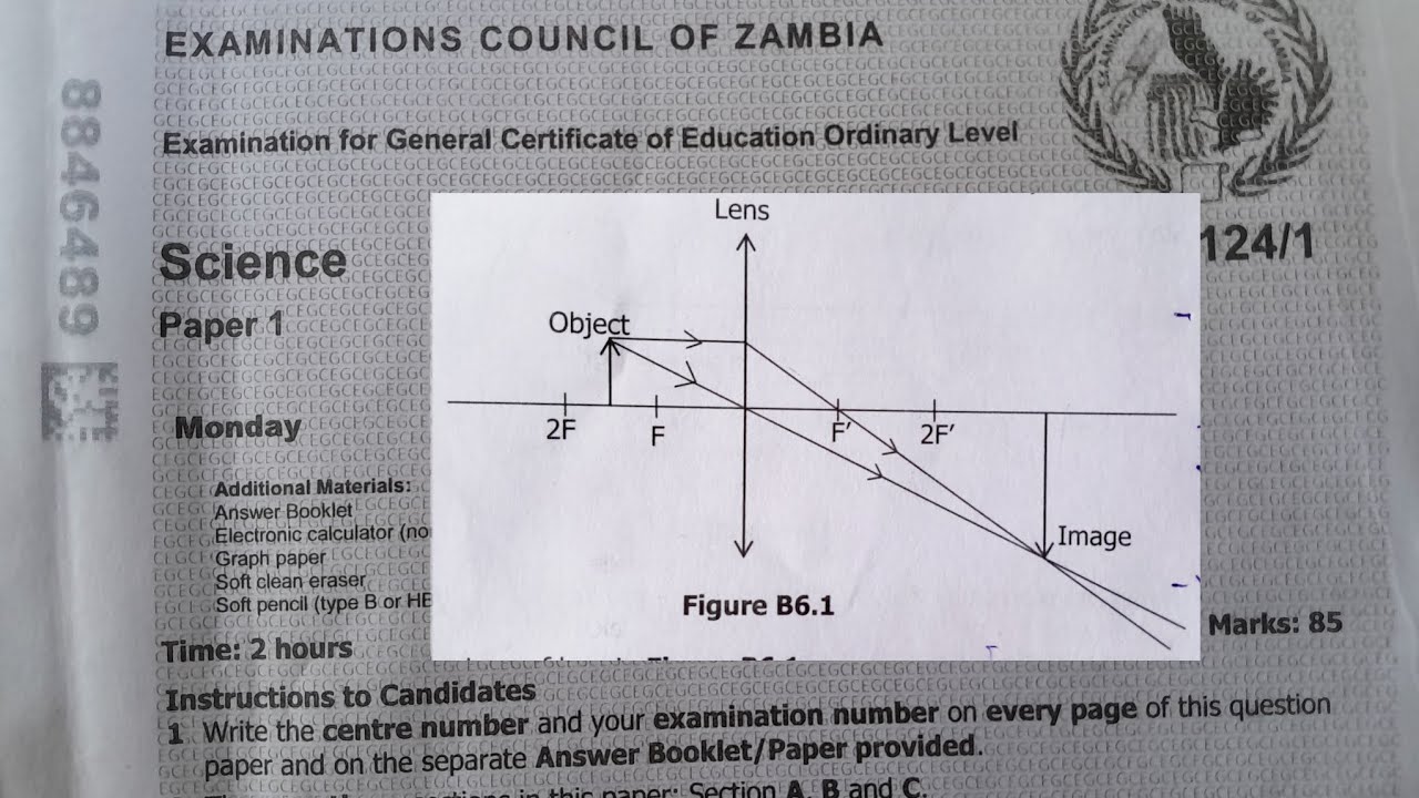 How to Solve a Ray Diagram Question | GCE ECZ Science Paper 1 2024