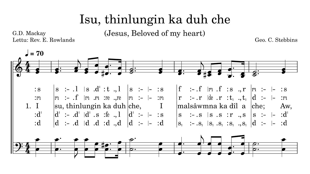 KHB 60 | Isu, Thinlungin Ka Duh Che (Jesus, Beloved of my heart) | A Capella