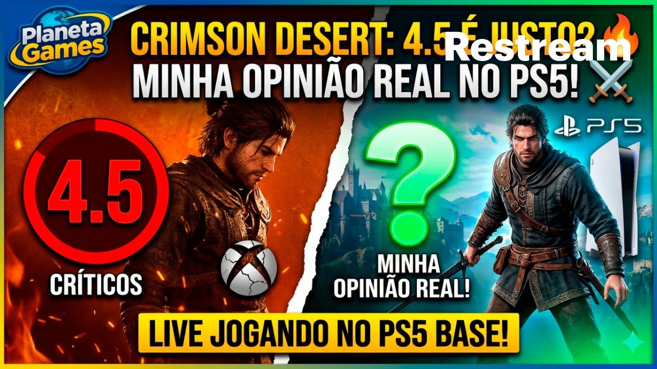 CRIMSON DESERT NO PS5 BASE: TIRANDO AS MINHAS PRÓPRIAS CONCLUSÕES! ⚔️ (Primeira Vez)