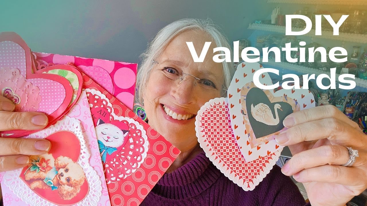DIY Valentine Cards: Budget-Friendly & Vintage-Inspired Cards from paper scraps
