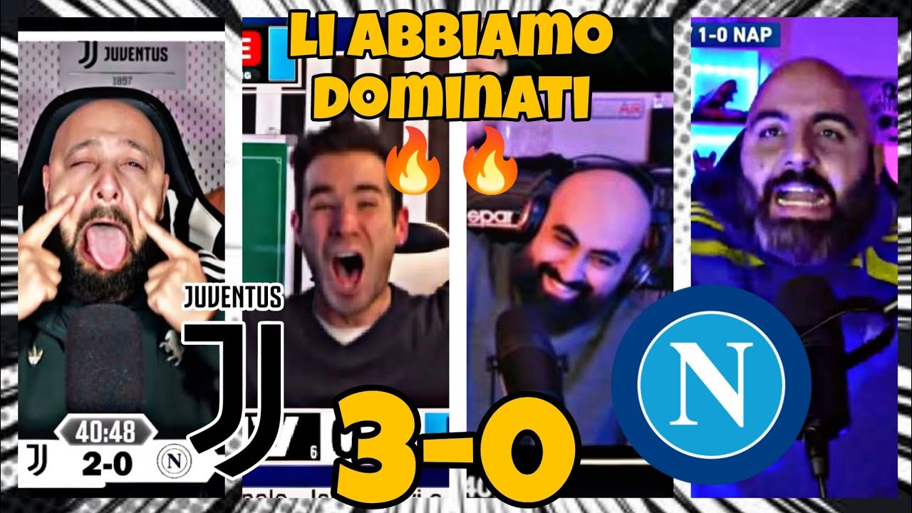 I tifosi della Juventus festeggiano il dominio del Napoli per 3-0 🔥