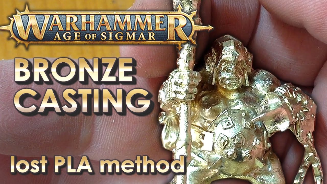 WARHAMMER miniature bronze casting - lost PLA casting method - by VOGMAN