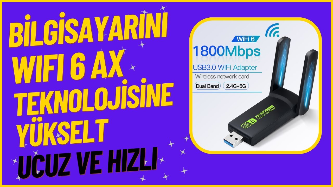 UYGUN FİYATLI FENVI WIFI 6 AX1800 USB ADAPT&Ouml;R | REALTEK CHIPSET BU FİYATLA KA&Ccedil;MAZ
