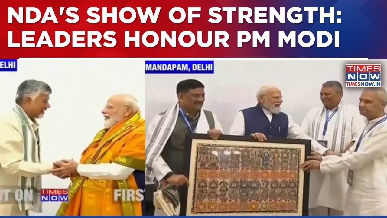 NDA Leaders Honour Narendra Modi As He Becomes India's Longed-Serving Elected Prime Minister | WATCH