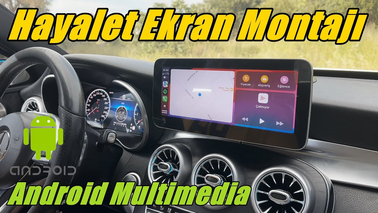 Mercedes C200 w205 Hayalet Ekran ve Android Multimedia Montajı