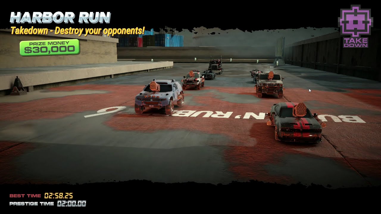Burnin' Rubber 6 DEMO - Harbor Run (Takedown)