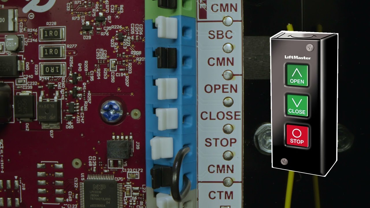 Overview of Main Board for LiftMaster Industrial Models JDC, JHDC, and TDC