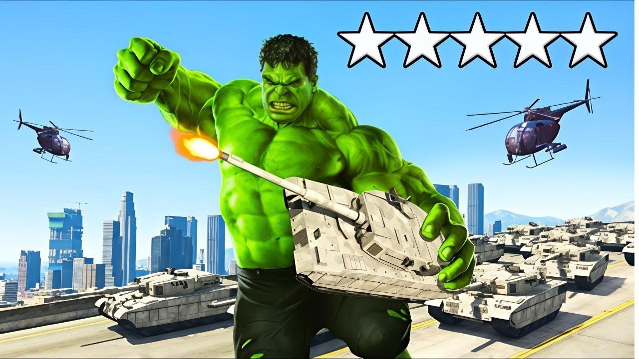 HULK DESTROYED LOS SANTOS 😱 | GTA 5 Hulk Mod