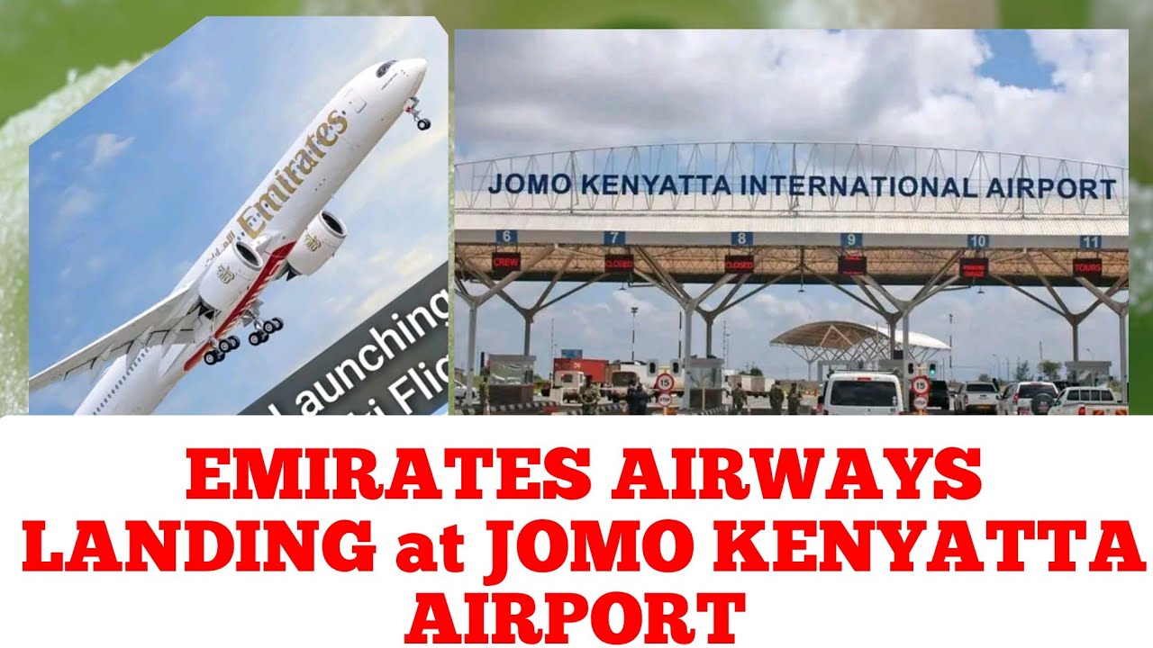 FLY EMIRATES PLANE LANDING at JOMO KENYATTA AIRPORT NOW @Ianoentertainment 
