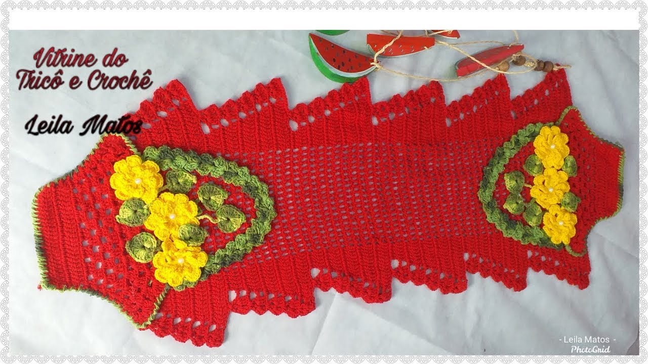 CAMINHO DE CROCHE PARA MESA COM CESTINHA | VÍDEO AULA