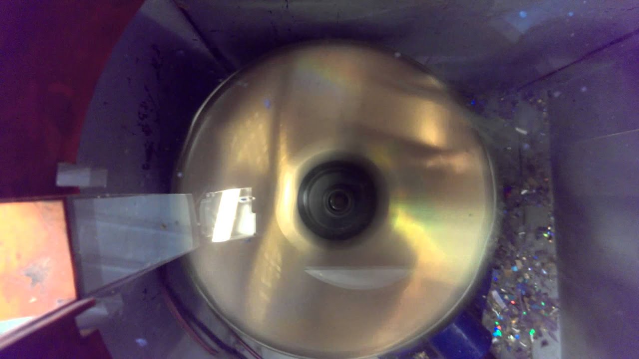 CD Destroyed at 30000RPM - Awesome Sound