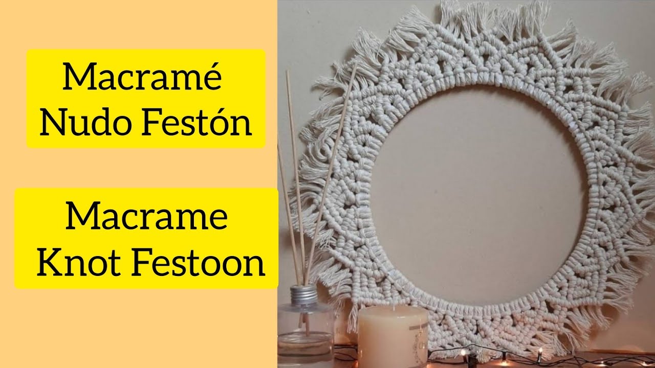Macram&eacute; nudo fest&oacute;n / Macrame festoon knot / N&oacute; de fest&atilde;o de macram&ecirc;.