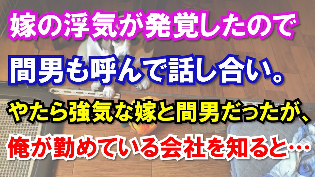【スカッと】嫁の浮気が発覚したので間男も呼んで話し合い。やたら強気な嫁と間男だったが俺が勤めている会社を知ると&hellip;