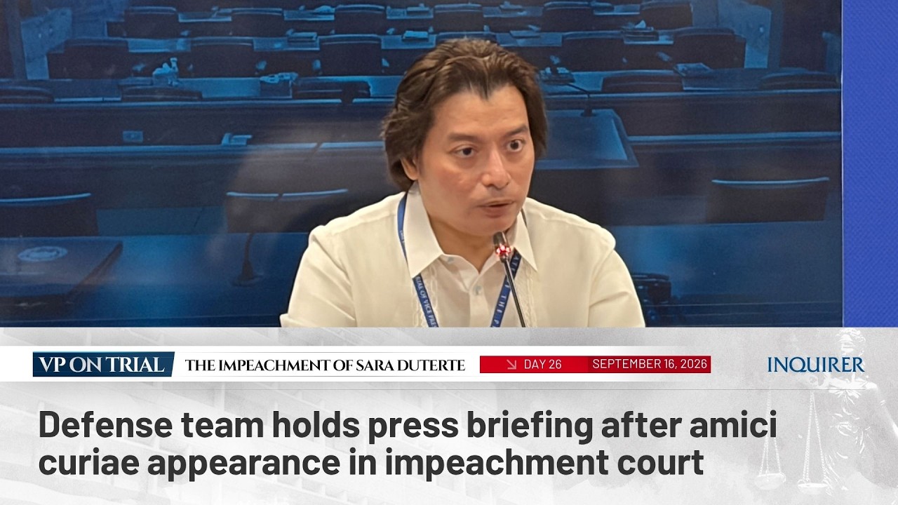 LIVE: Defense team holds press briefing after amici curiae appearance in impeachment court