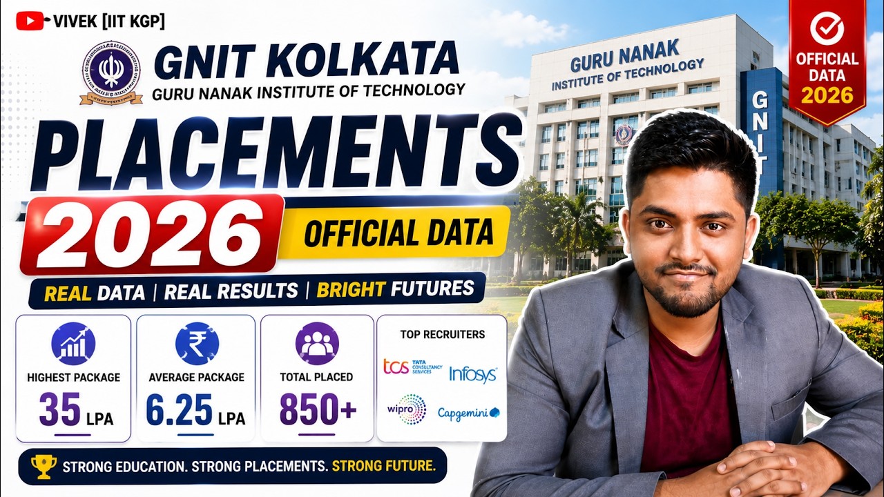 GURU NANAK INSTITUTE OF TECHNOLOGY (GNIT) PLACEMENT DATA 2026 🚨 | WBJEE 2026 | OFFICIAL PLACEMENTS