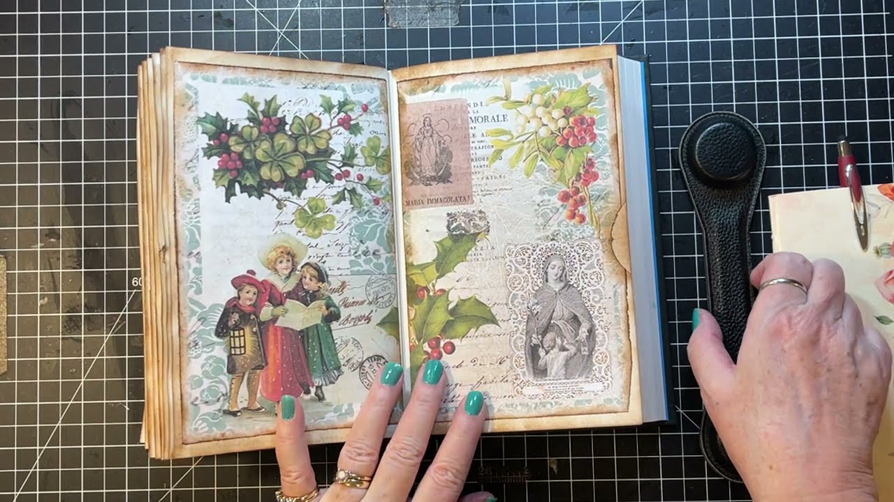 Craft with Me - Beginning a Christmas Altered Book - 2021 - Part 3!