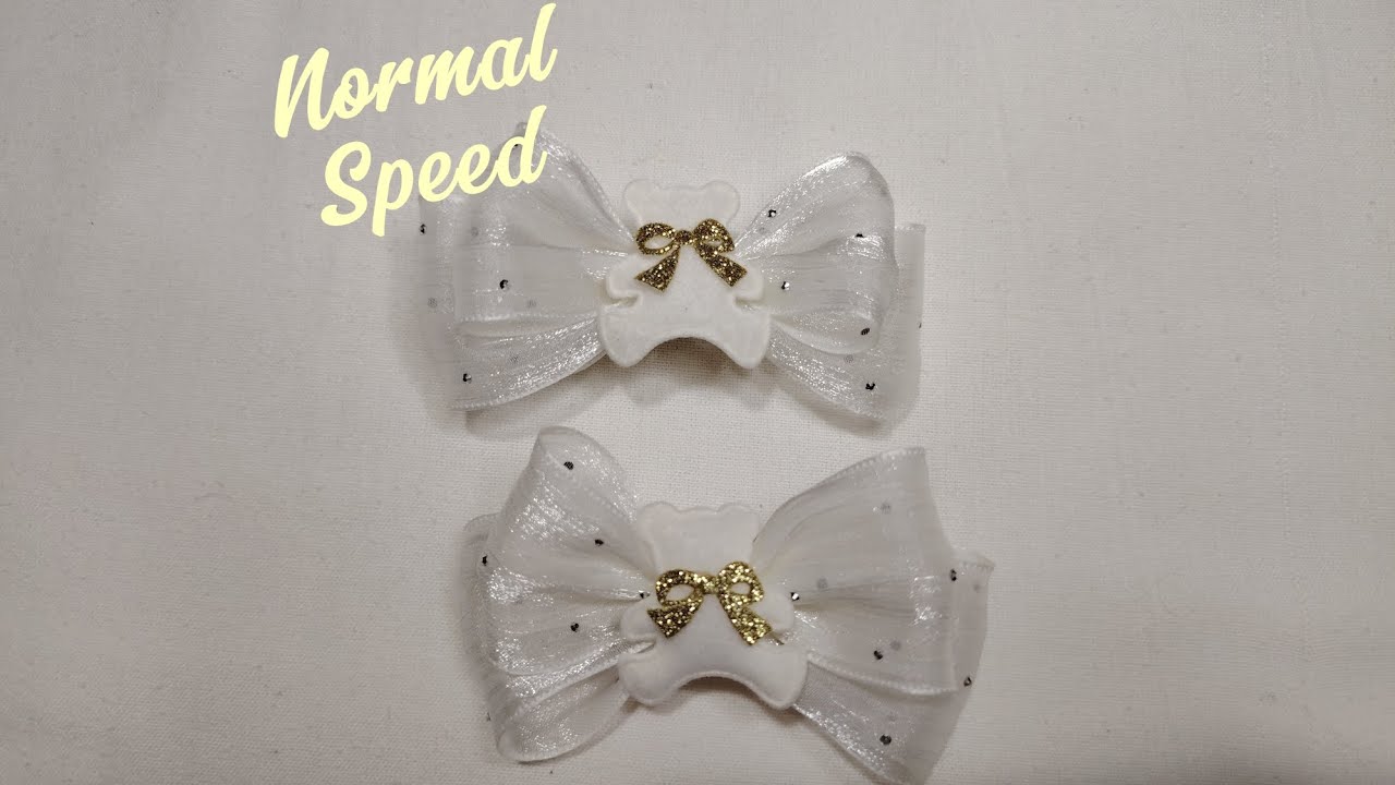 Bear centerpiece hair accessories tutorial normal speed