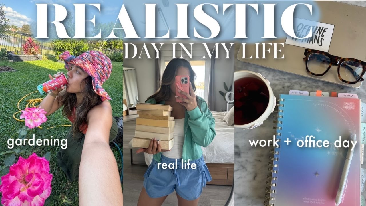 REALISTIC DAY IN MY LIFE| gardening, office + work, new offline humans products