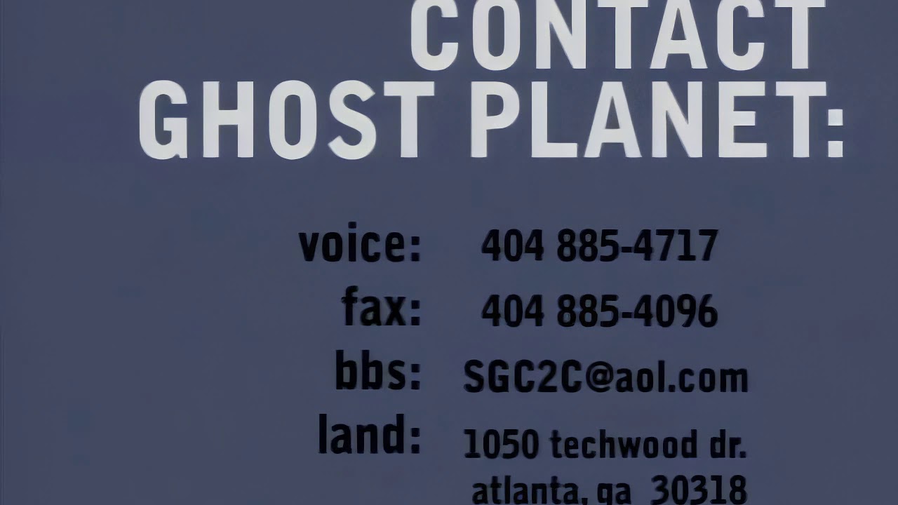 Cartoon Network/Contact Ghost Planet/Ghost Planet Industries/Cartoon Network Productions (1997)