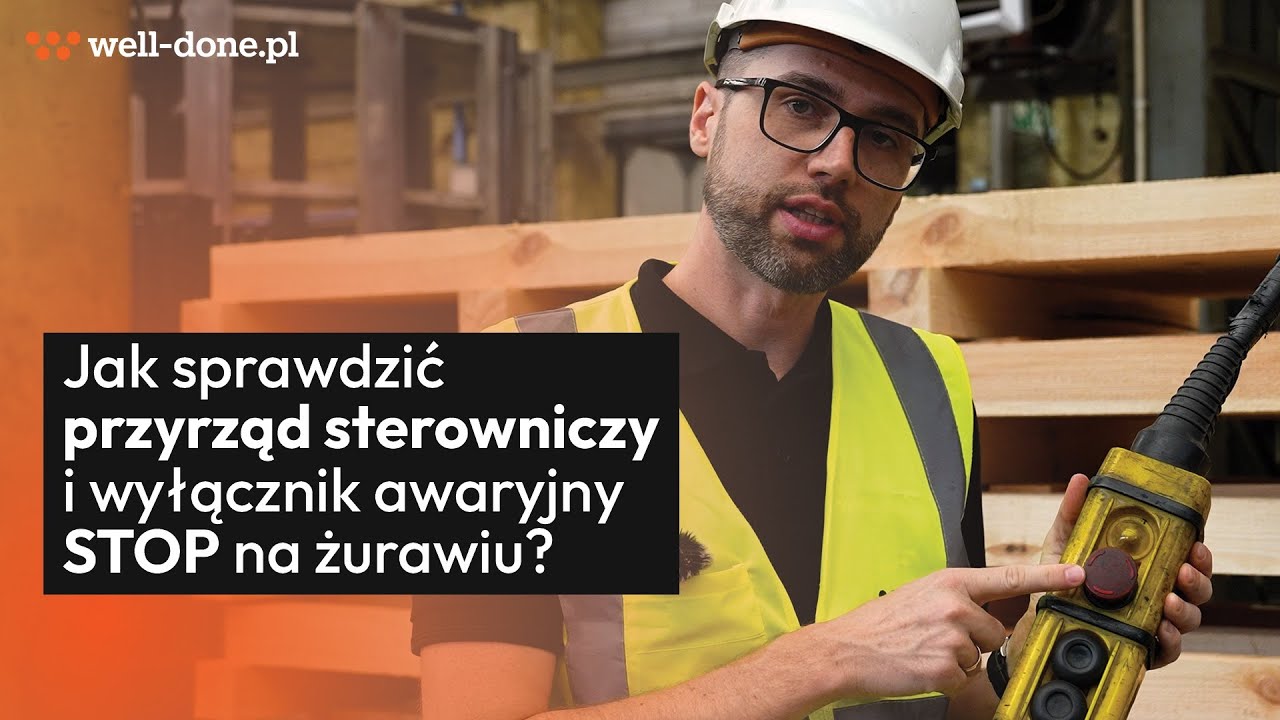 Jak sprawdzic działanie kasety sterowniczej, blokady krzyżowej i wyłącznika STOP w żurawiu?