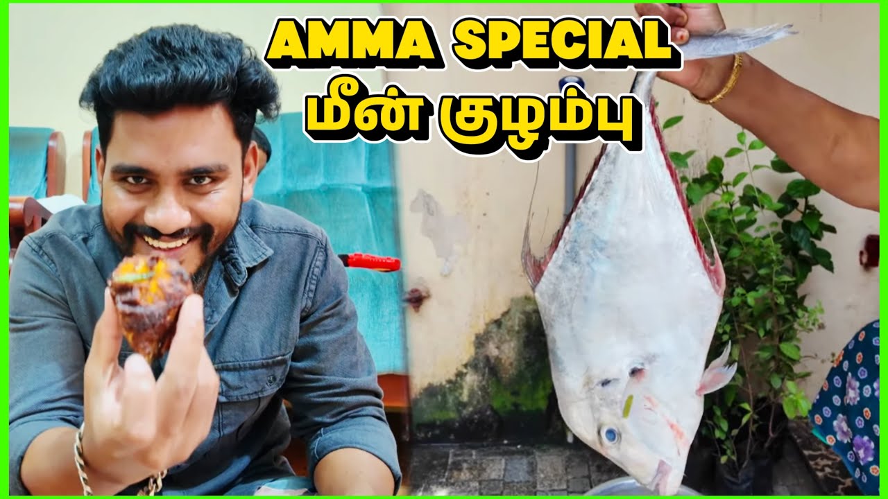 💥 அம்மா கைப்பக்குவத்தில் கண்ணாடி பாறை மீன் குழம்பு & SPECIAL பொறிச்ச மீன் 😋 FAMILY VLOG - 1