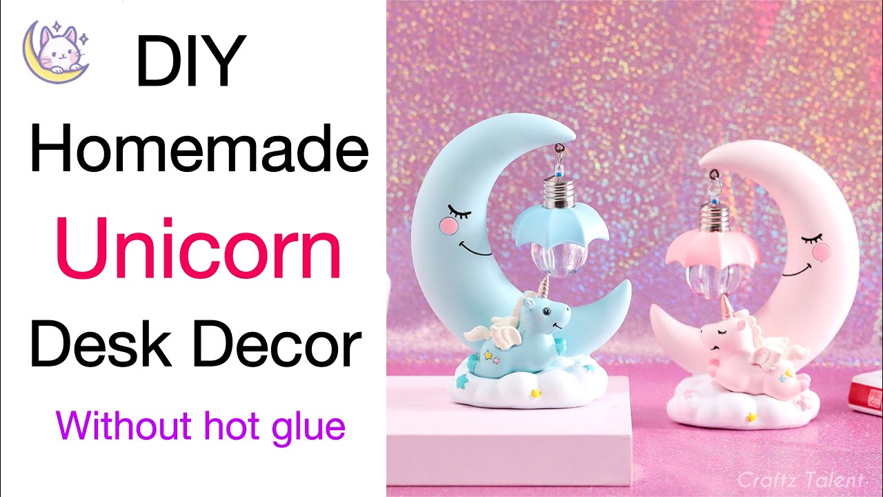 DIY Desk Decor Ideas | Unicorn Room Decor | DIY Unicorn Home Decor Craft idea | Unicorn Paper Craft