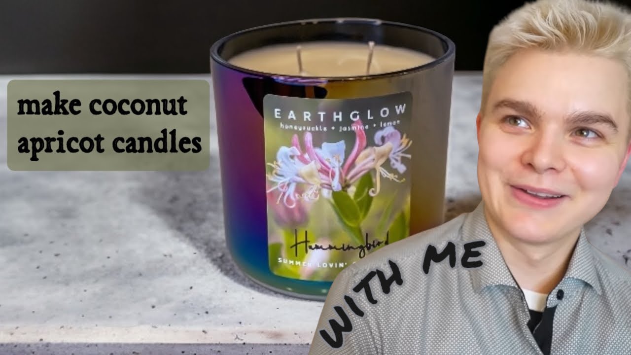🥥 How to Make Coconut Apricot Wax Candles | *my process* summer edition :) 🏝️