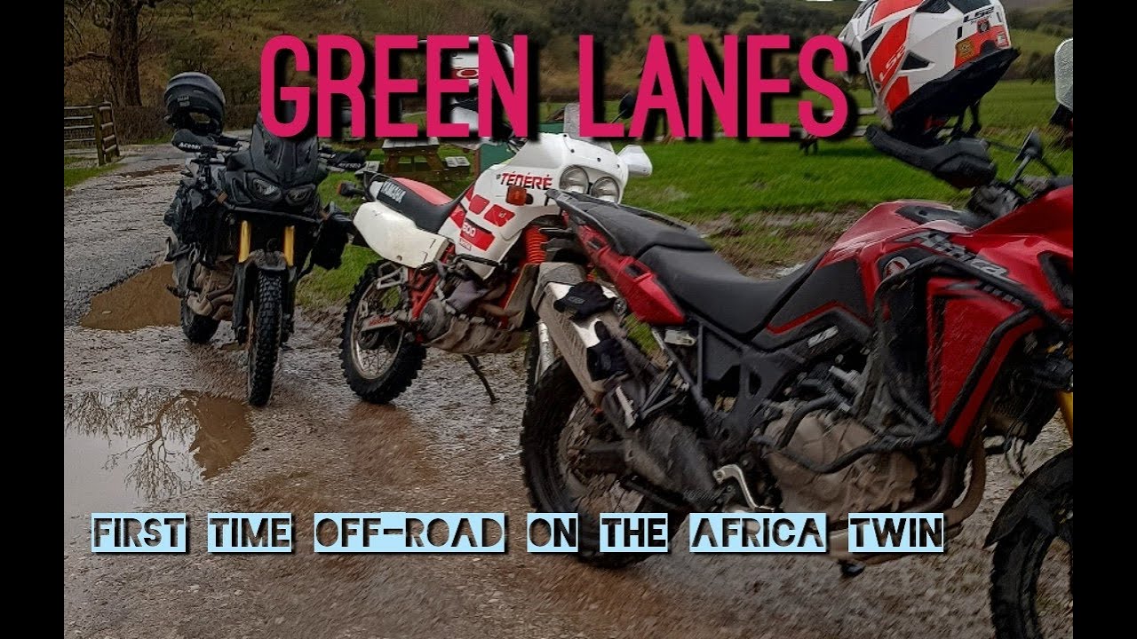 Honda Africa twin, green lanes