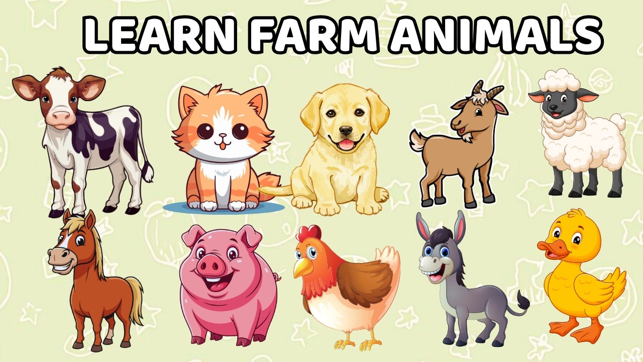 farm animals for toddlers | Learn Farm Animals Name | fun videos for toddlers