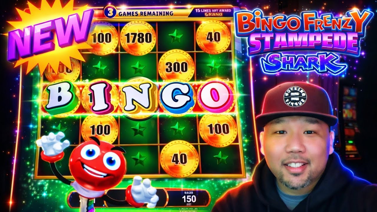 This BINGO BONUS is Amazing on NEW Bingo Frenzy Stampede slot machine