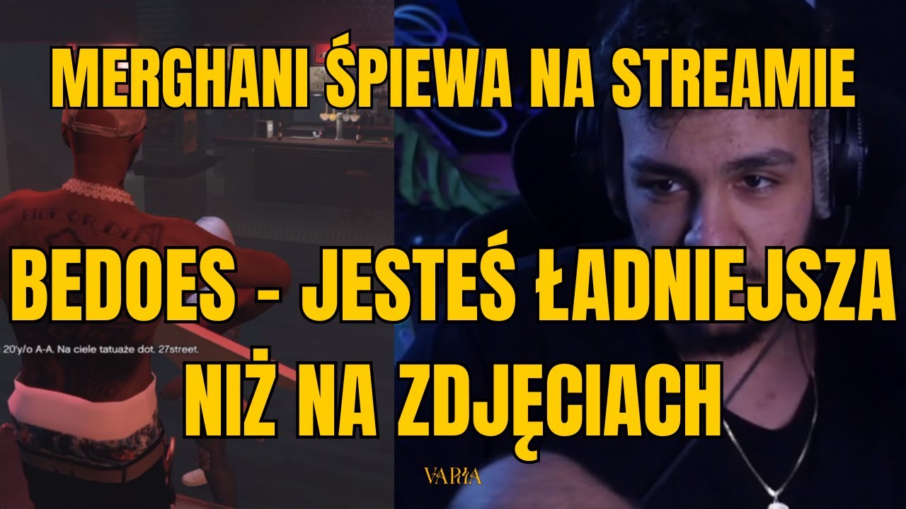 MERGHANI ŚPIEWA I GRA NA GITARZE || BEDOES - JESTEŚ ŁADNIEJSZA NIŻ NA ZDJĘCIACH