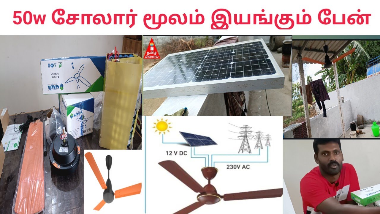12/24v DC Best BLDC SOLAR Fan/All Colour Available/சோலார் மூலம் ஓடும் BLDCபேன்$ 2999