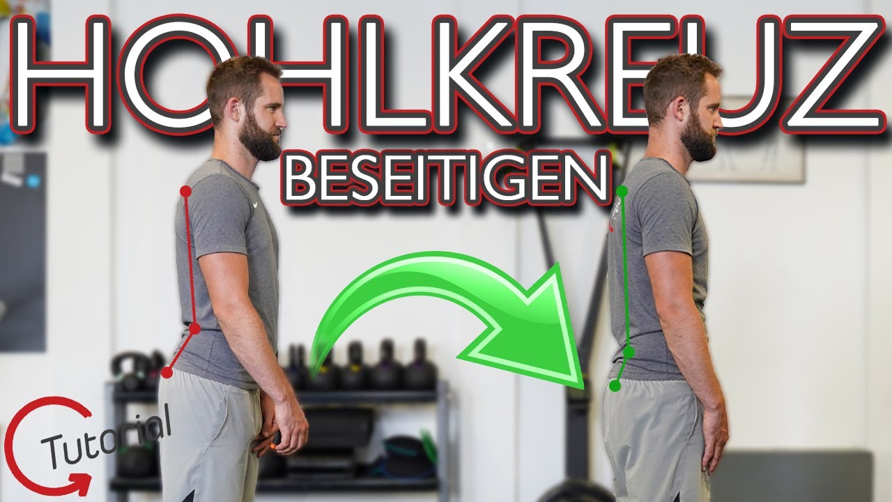 Hohlkreuz wegtrainieren - Mit diesen Übungen! | Tutorial | Kernfit