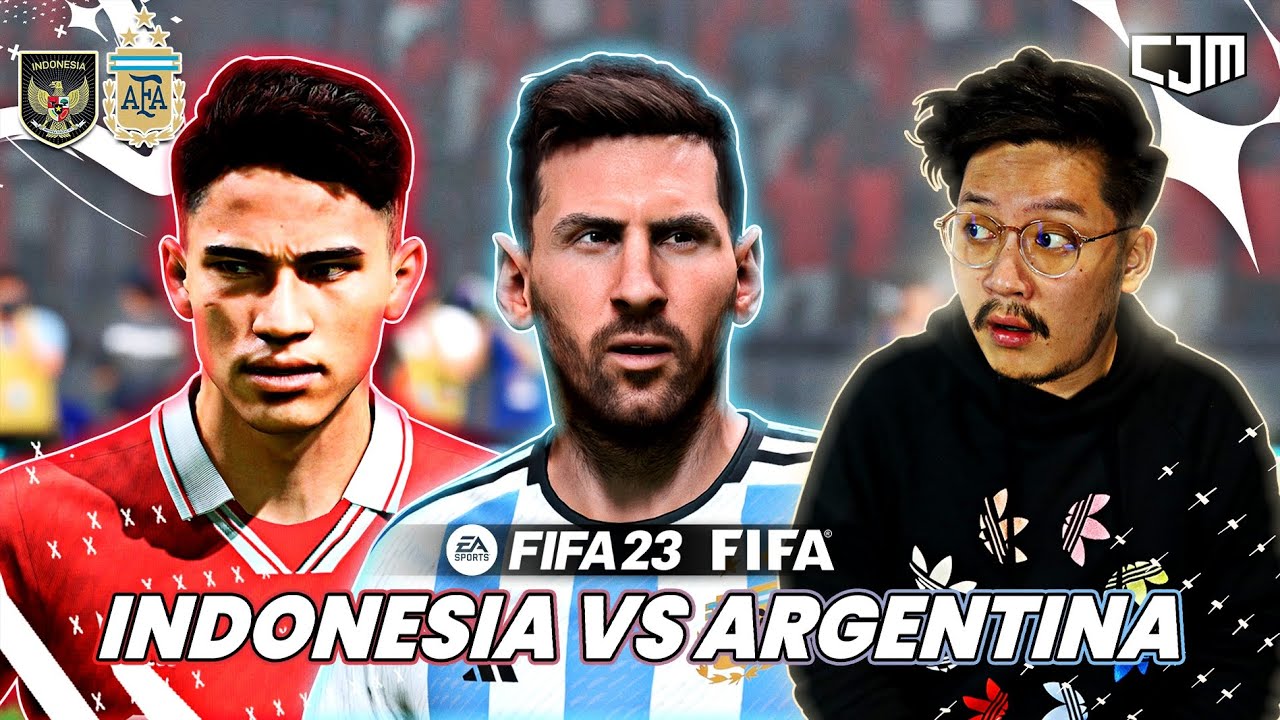 FIFA 23 Indonesia Gameplay | Indonesia vs Argentina! Welcome To Indonesia, Lionel Messi