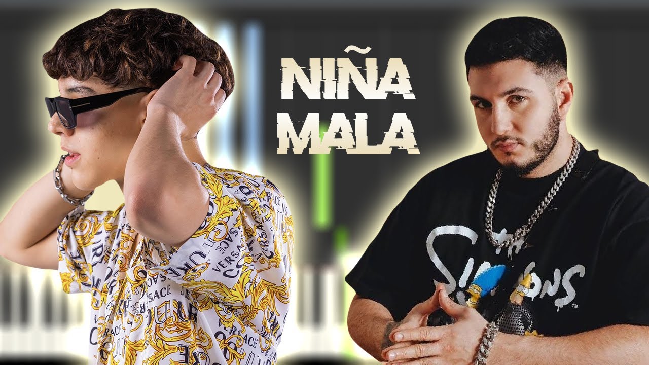 Xavi, Omar Montes – Niña Mala | Instrumental Piano Tutorial / Partitura / Karaoke / MIDI