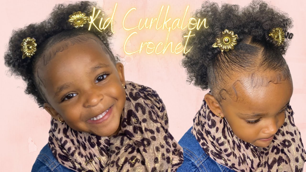 How to do a Kid Friendly Crochet hairstyle | Curlkalon Carrie Curl
