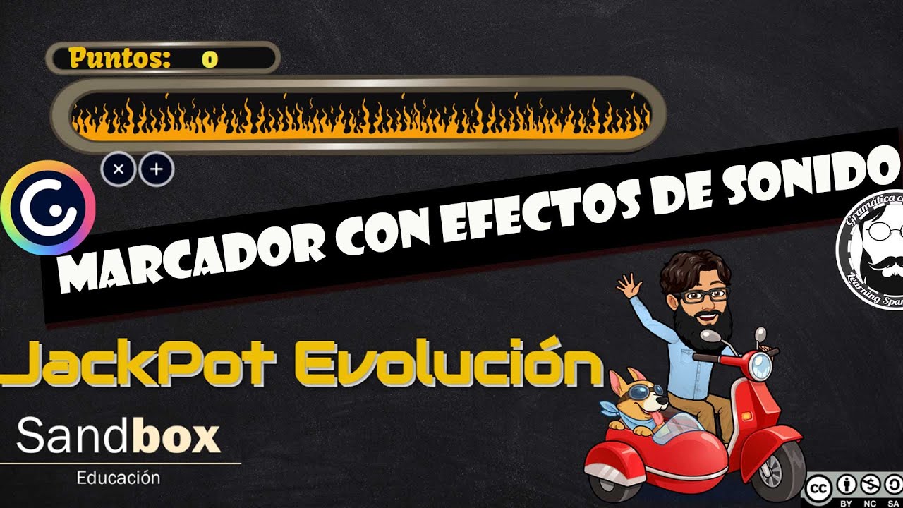 Marcador en Genially con sonidos 🎰 JackPot Evolución