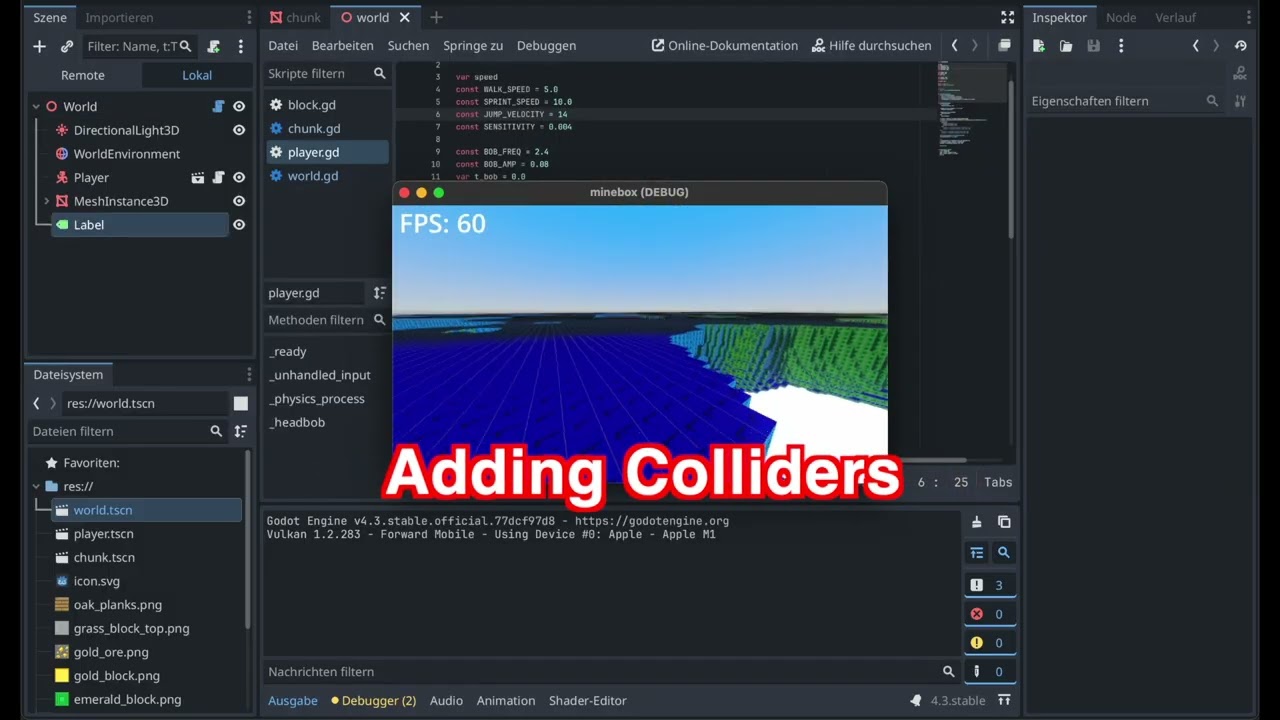 Godot 4.3 | Minecraft like Voxel-Engine Test | 2#
