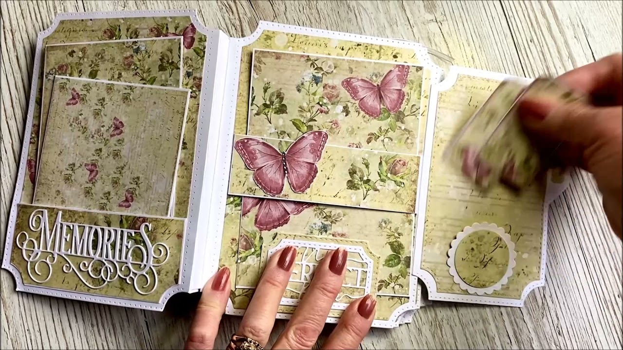 Pink Butterfly Shabby Chic Memory Book
