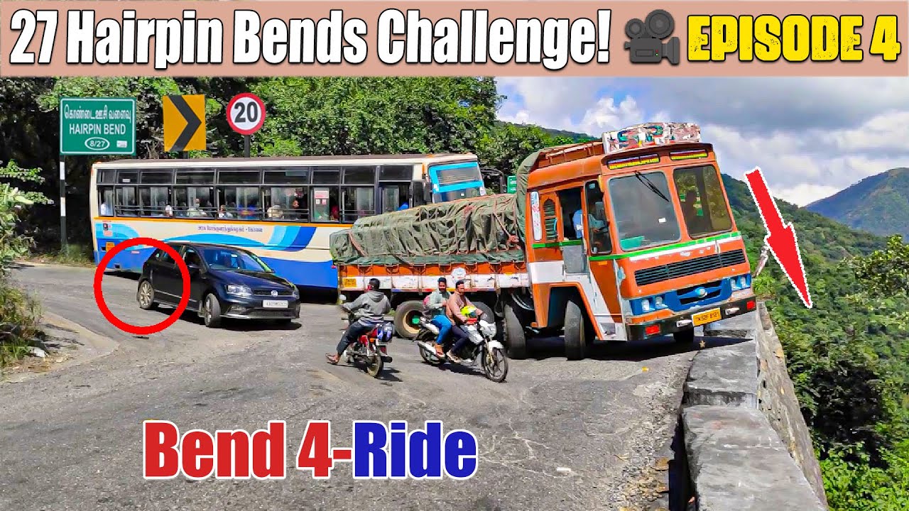 🎥EPISODE 4/27 : DHIMBAM 27 Hairpin Bends Challenge! 🛣️ | BEND 4 Cliffside Challenge