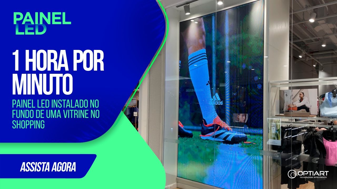 Painel de LED em Vitrine