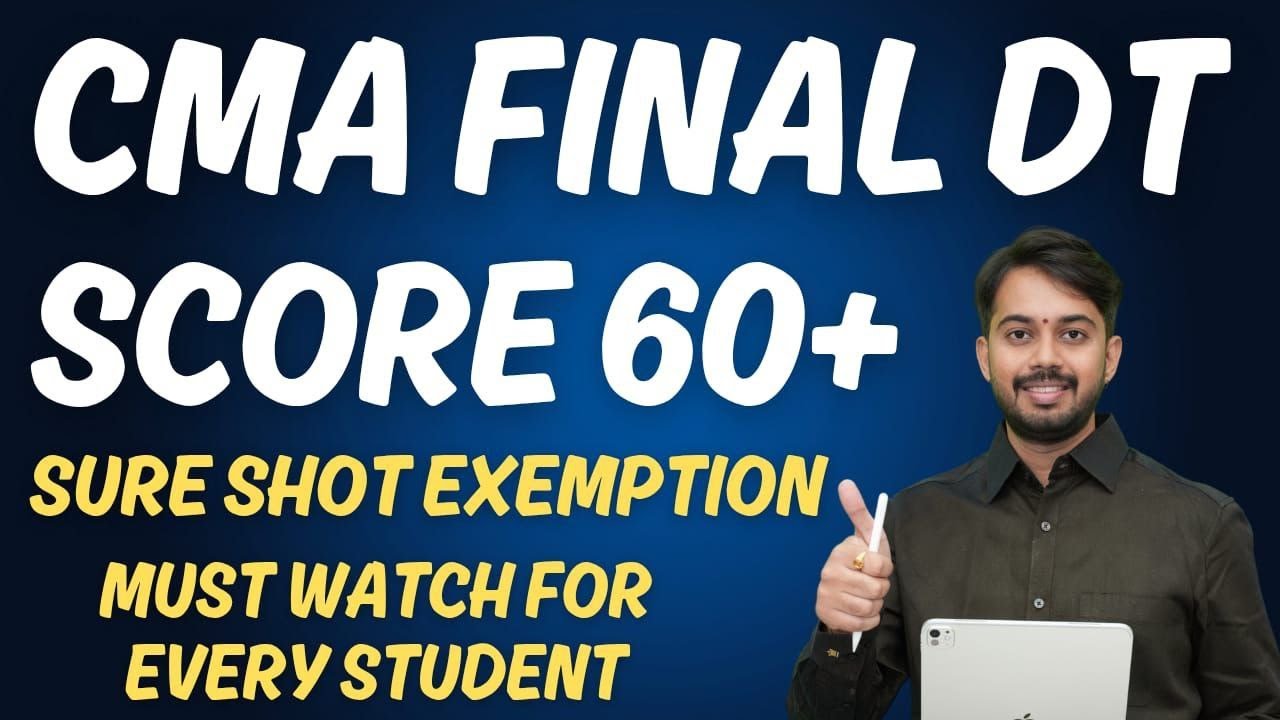 CMA Final | DT- ENGLISH  | SURE SHOT EXEMPTION STRATEGY I DEC 25 I CA Umasankar Maganti