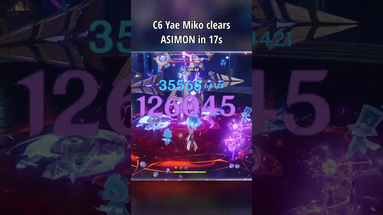 C6 Yae Miko clears ASIMON in 17s  