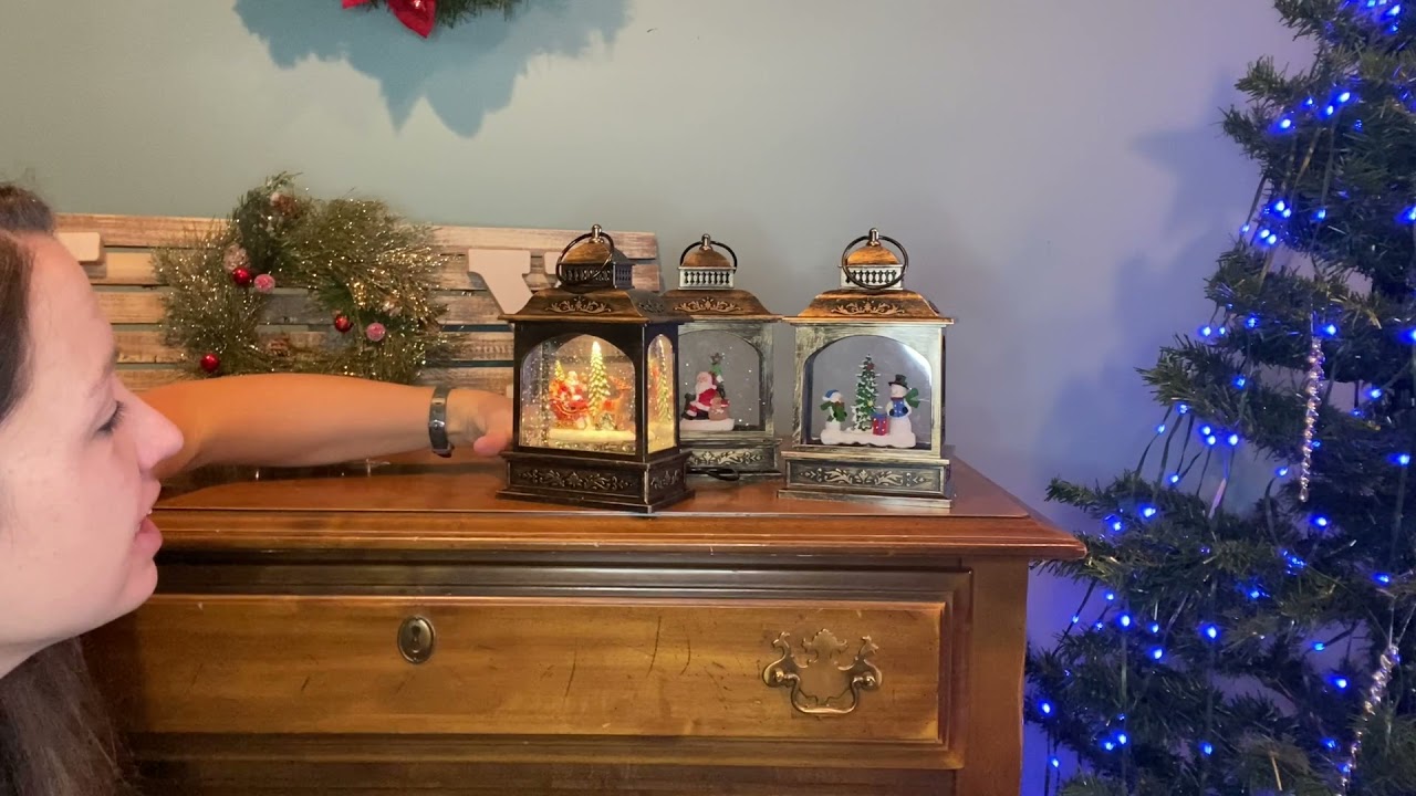 Review of Christmas Snow Globes Lantern with Music，Lighted Snow Globe 8 in USB/3AA Battery