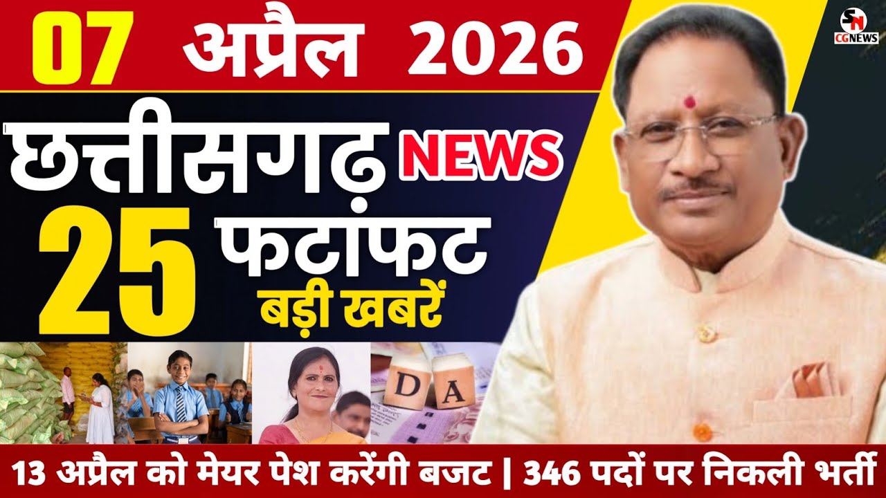 7 April 2026 CG News Today | CG Fatafat News | Chhattisgarh Breaking News | Suprabhat News CG
